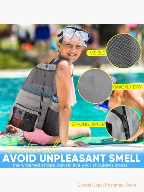 Mesh Beach Bag Waterproof Gym Bag Large Pool Swimming Gear main image 5